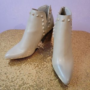 Taupe studded booties size 8.5